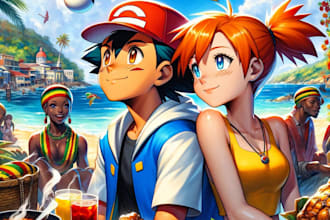 create pokemon fan art