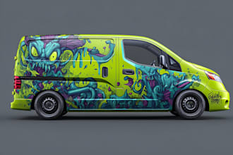 do awesome van wrap ,car wrap ,vehicle wrap design
