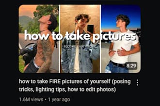 design the viral 3 frame youtube thumbnails with color grading and editing