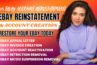 reinstate suspended ebay account, remove mc011, mc113,mc172 and mc999 suspension