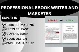 do press release for you ebook  formatting cover design kdp paperback german