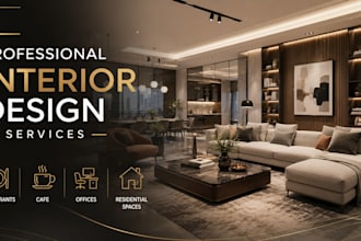 do interior design of restaurant, cafe, bedroom, bathroom, kitchen, living,