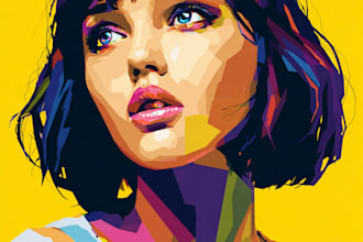 make awesome  pop art portrait