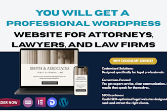 design professional wordpress website for attorneys, lawyers, and law firms