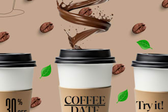 design a beautiful coffee posters for your brand