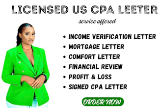 audit financial statement, sign CPA letter, income verification, mortgage letter