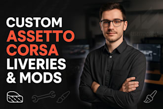 design and install custom assetto corsa liveries with mods, acc, lmu, iracing