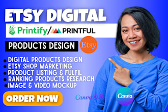set up etsy digital product shop etsy print on demand etsy shop etsy SEO listing