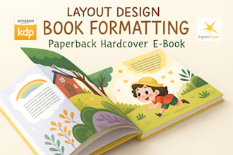 do children book formatting for paperback, ebook, kdp amazon and ingramspark
