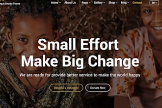 non profit website for charity, fundraising ,  crowdfunding , donation, and ngo