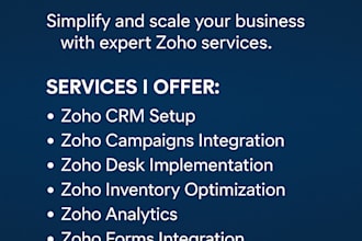do zoho crm, zoho one, zoho books, zoho campaign, zoho flow, site, form and mail