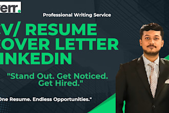 write your CV, resume, cover letter and optimize linkedin