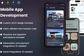 do react native hybrid mobile app android ios app development apis admin panel