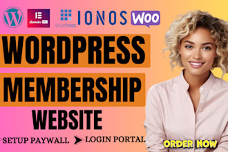 design wordpress membership website portal with memberpress and user access