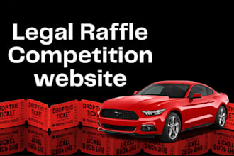 create raffle website, competition website, giveaway, event website for business