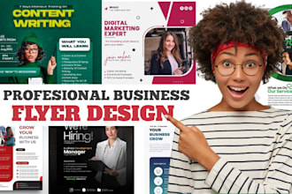 design digital business or corporate flyer brochure poster leaflet one pager PDF