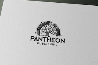 design a minimal modern publishing logo