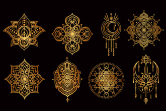 design sacred geometry, mystical mandala, spiritual logo
