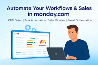 automate workflows and sales processes in monday com CRM and boards