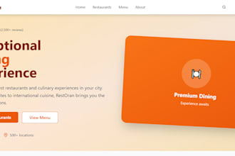 create a website restaurant