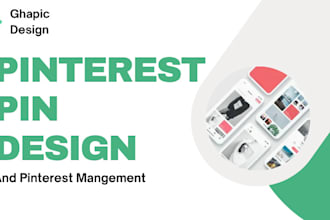 design SEO optimized pinterest pins, ads, boards, and banner