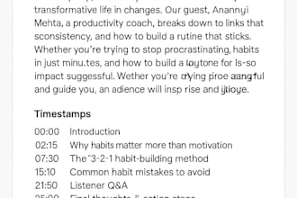 write SEO optimized and engaging podcast show notes for your episodes