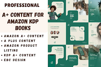 design and upload elegant a plus content for your amazon KDP book