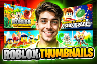 design roblox thumbnail, anime and manga thumbnails
