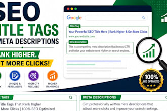 title tags and meta descriptions for better SEO