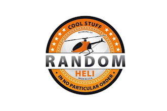 design high quality helicopter logo for random heli