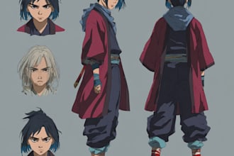 anime character of your reference sheet