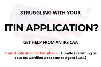 get your itin individual taxpayer number as an irs caa