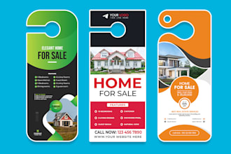 design professional door hanger and rack card for your business