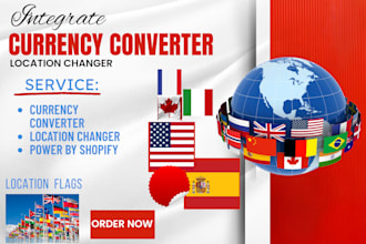 integrate auto location changer set up currency converter for shopify store