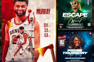 design modern event, party, club, postcard, sports graphics, flyer and poster