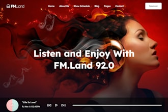 create online radio website, podcast website, radio station, radio, dj website