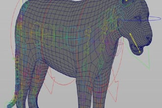 second life character, animal model, 3d animation, 3d character rigging sl mesh
