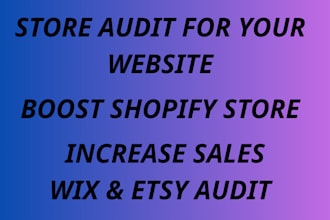 do a store audit for your ecommerce platform