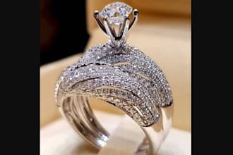 design 3d cad jewelry models, realistic rendering  for 3d printing and casting