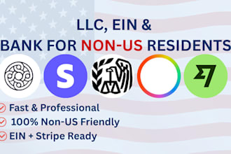 set up your US llc and business bank account for non US residents