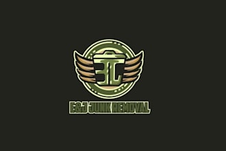 do iconic army veteran owned business logo for junk removal