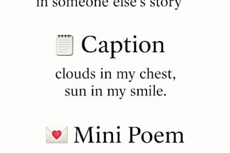 writee aesthetic bios, emotional poems, or captions for instagram and more