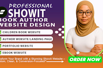 build book author website, ebook landing page and book website