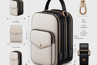create factory ready fashion tech pack flat sketch handbag tech pack