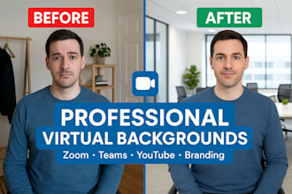 create branded virtual backgrounds for zoom and meetings with logo