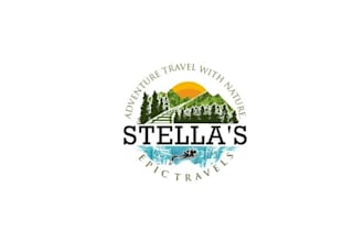 make powerful aesthetics logo for expedition travel company