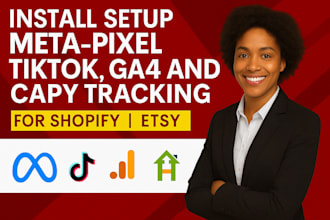set up meta pixel tiktok ga4 and capi tracking for shopify via GTM