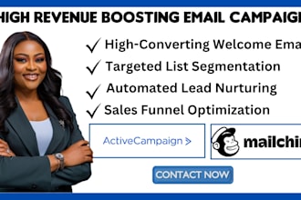 setup mailchimp, activecampaign welcome email campaigns for real estate business