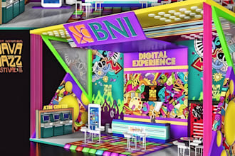 3d booth design exhibition kiosk stall hall expo stand event display tent design