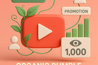 organic rumble views promotion, channel, youtube video promotion